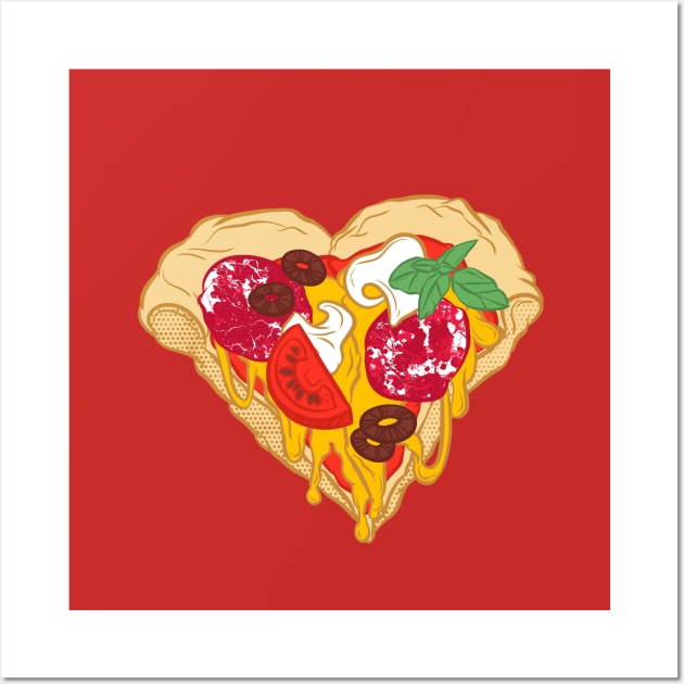 Pizza is my true Valentine Wall Art by zen4